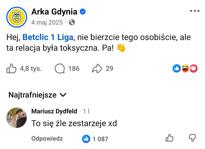 WPIS Arki Gdynia po awansie do Ekstraklasy rok temu xD